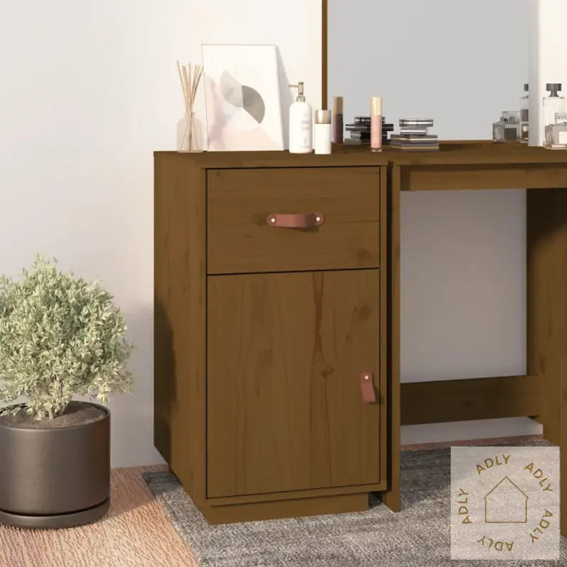Skap Til Skrivebord Honningbrun 40X50X75 Cm Heltre Furu