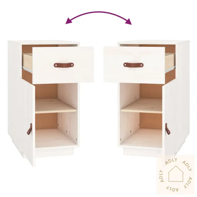 Skap Hvit 40X50X75 Cm Heltre Furu