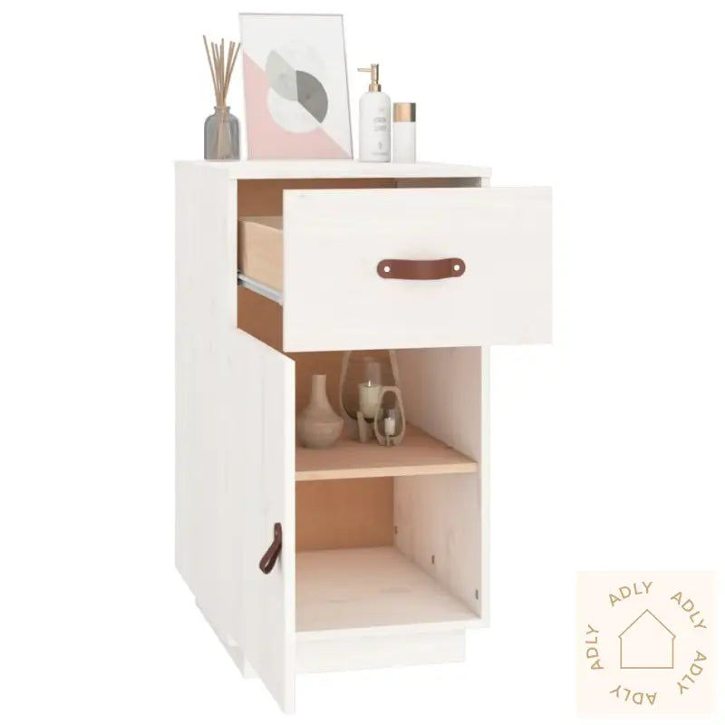 Skap Hvit 40X50X75 Cm Heltre Furu
