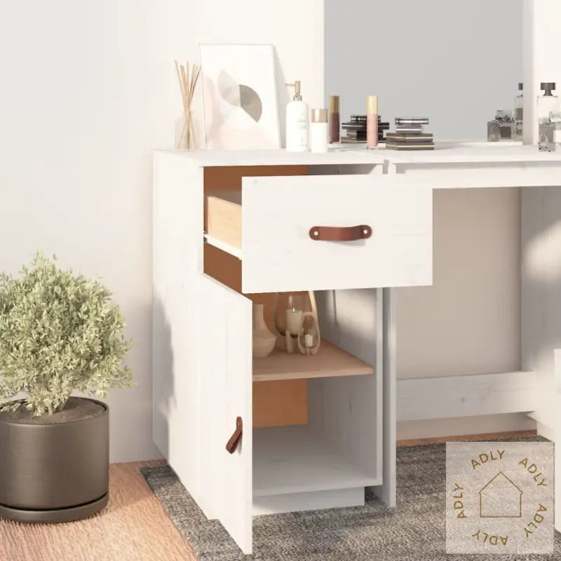 Skap Hvit 40X50X75 Cm Heltre Furu