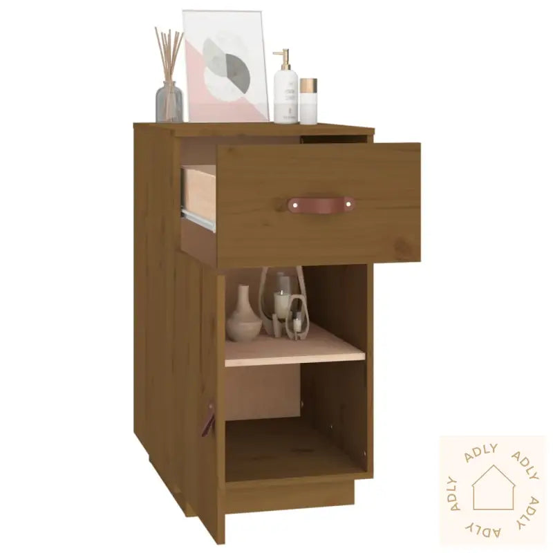 Skap Til Skrivebord Honningbrun 40X50X75 Cm Heltre Furu