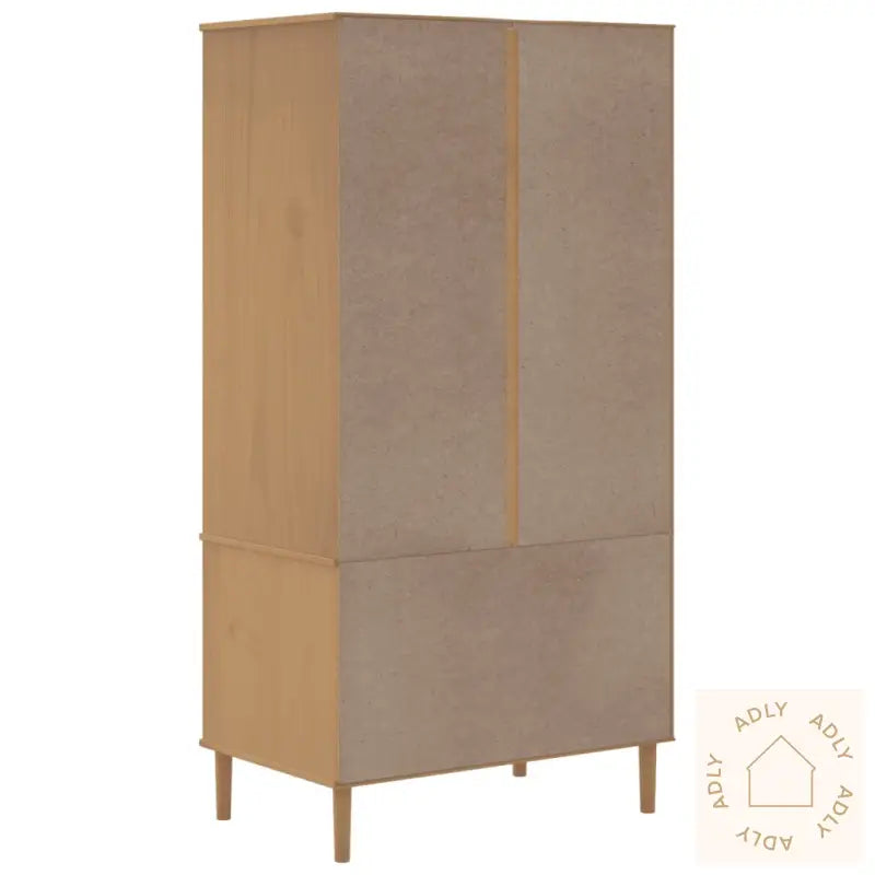 Garderobe Senja Rotting Utseende Brun 90X55X175 Cm Heltre Furu