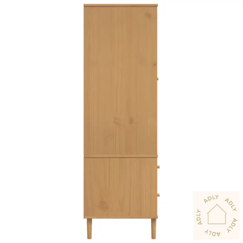 Garderobe Senja Rotting Utseende Brun 90X55X175 Cm Heltre Furu