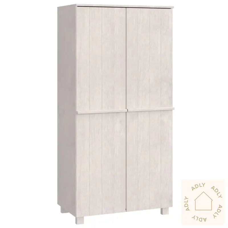 Garderobe Hamar Hvit 89X50X180 Cm Heltre Furu