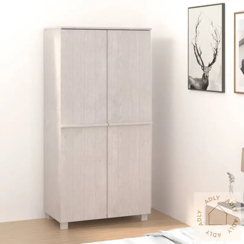 Garderobe Hamar Hvit 89X50X180 Cm Heltre Furu