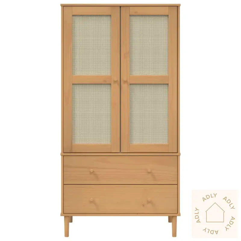 Garderobe Senja Rotting Utseende Brun 90X55X175 Cm Heltre Furu
