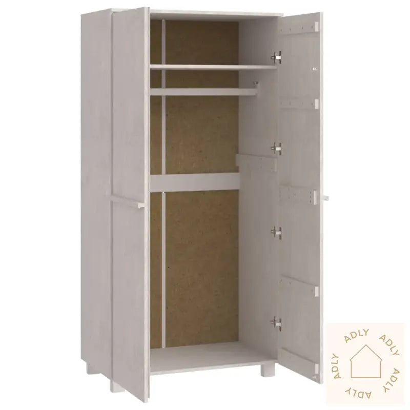 Garderobe Hamar Hvit 89X50X180 Cm Heltre Furu