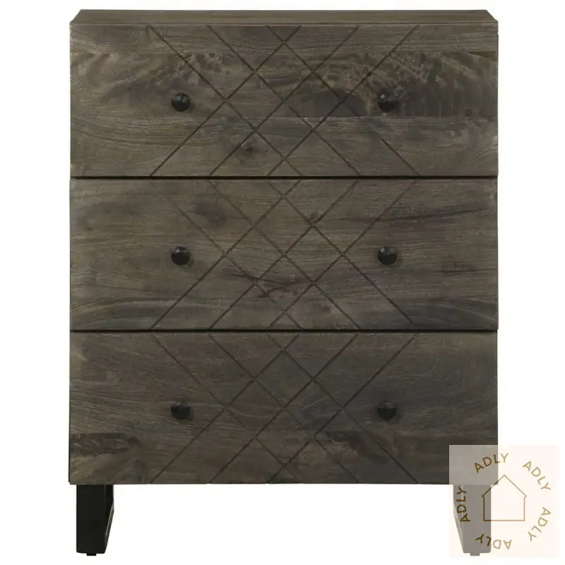 Skjenker 2 Stk Svart 60X33X75 Cm Heltre Mango