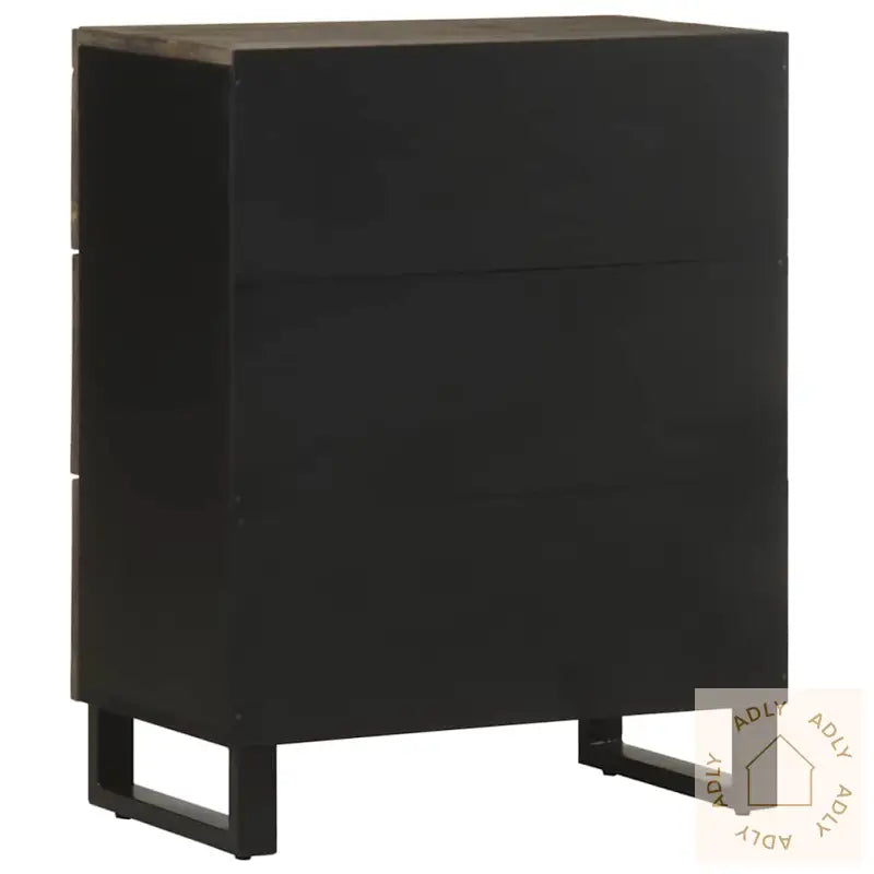 Skjenker 2 Stk Svart 60X33X75 Cm Heltre Mango