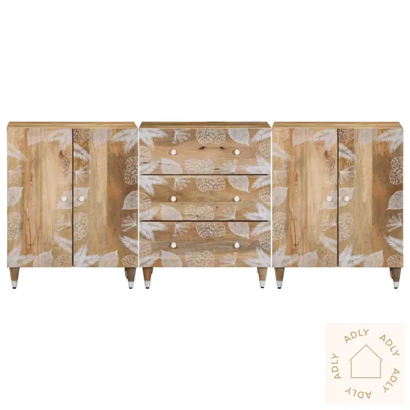 Skjenker 3 Stk 60X33,5X75 Cm Heltre Mango