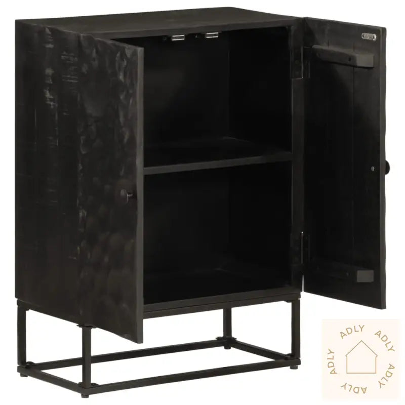 Skjenk Svart 55X30X76 Cm Heltre Mango Og Jern