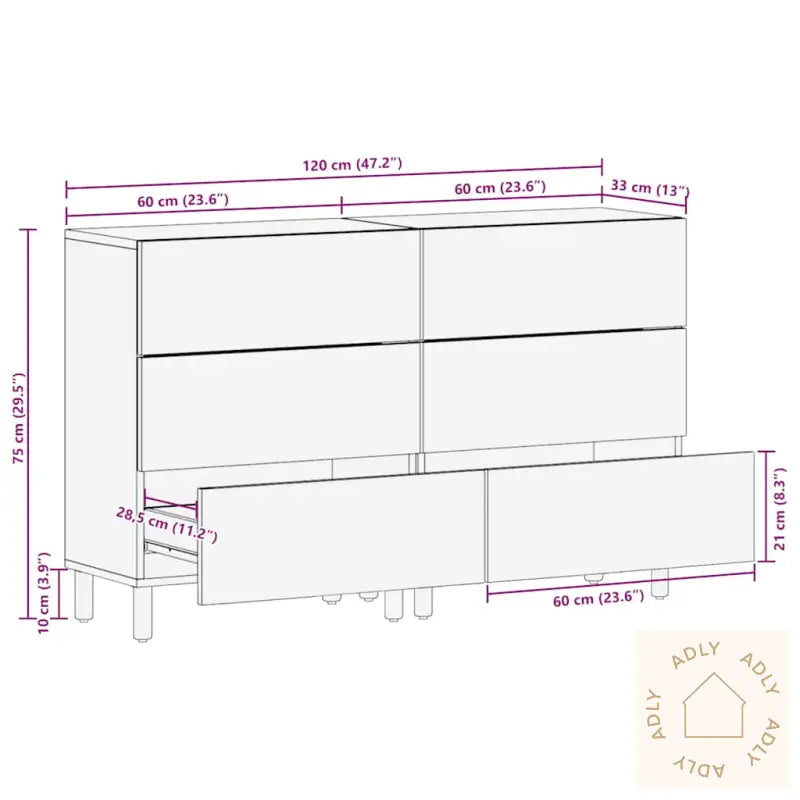 Skjenker 2 Stk Heltre Mango