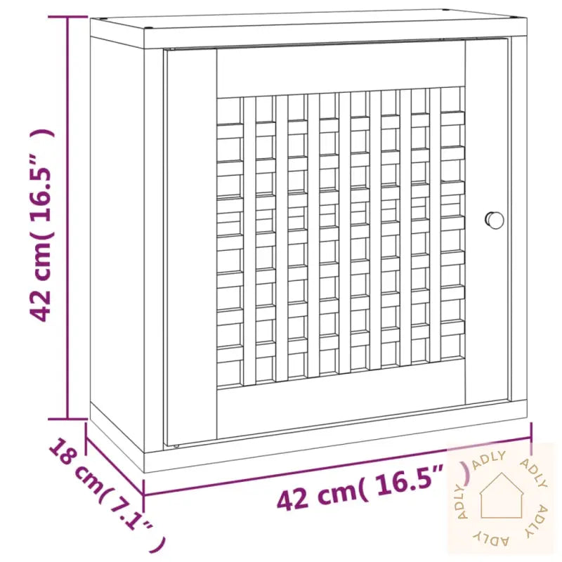 Veggskap 42X18X42 Cm Heltre Valnøtt