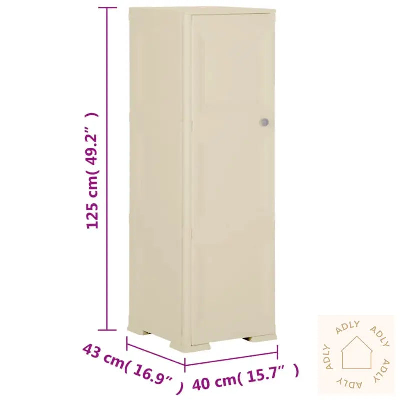 Plastskap 40X43X125 Cm Tredesign Hvit Angora