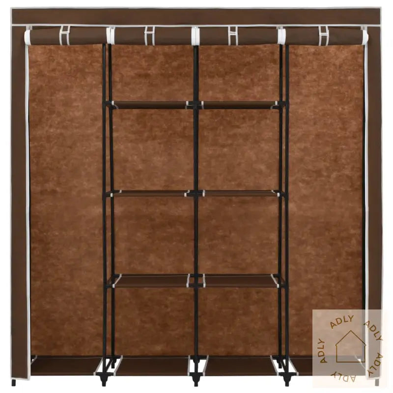 Garderobeskap Med 4 Rom Brun 175X45X170 Cm