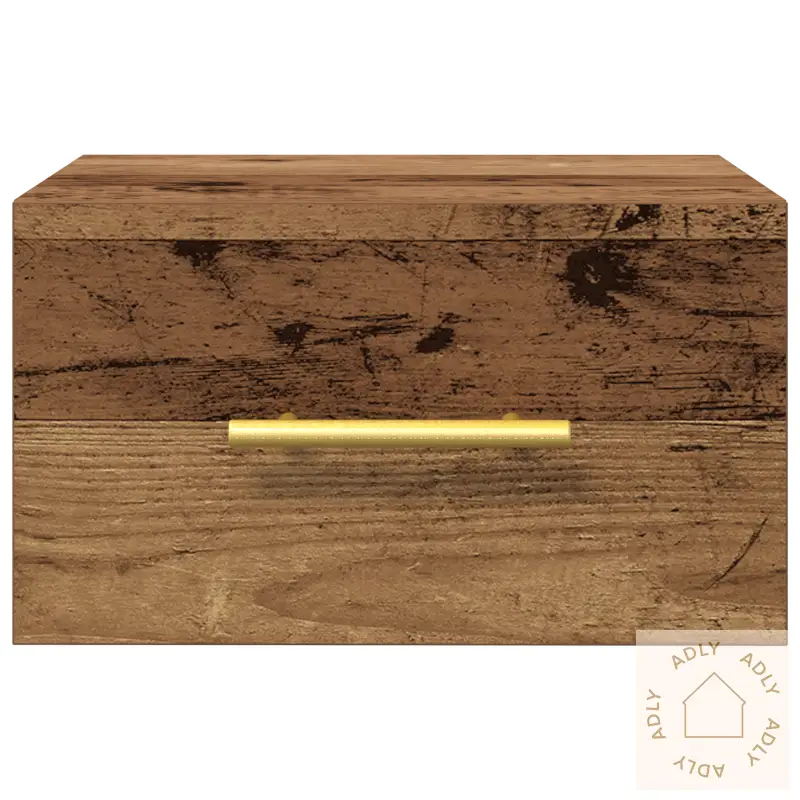 Sengbord 2 Stk Veggmontert Gamle Tre 35X35X20 Cm