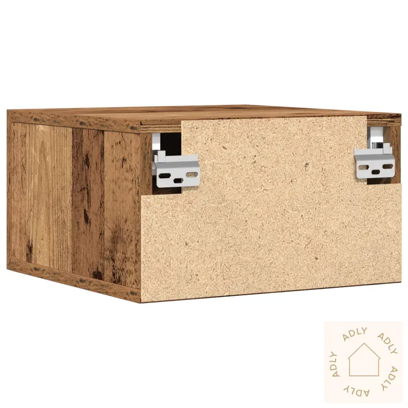Sengbord 2 Stk Veggmontert Gamle Tre 35X35X20 Cm