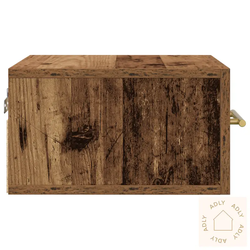 Sengbord 2 Stk Veggmontert Gamle Tre 35X35X20 Cm