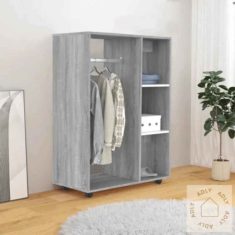 Garderobe Grå Sonoma 80X40X110 Cm Konstruert Tre