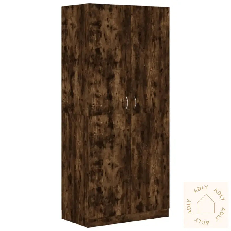 Garderobe Røkt Eik 90X52X200 Cm Konstruert Tre