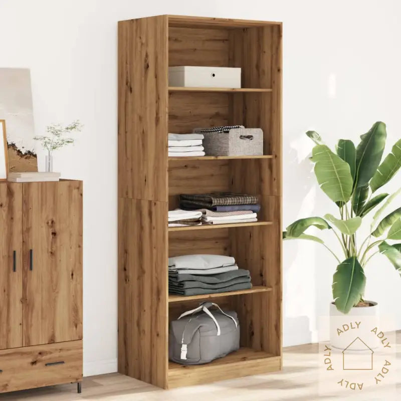 Garderobe Artisan Eik 80X50X200 Cm Konstruert Tre