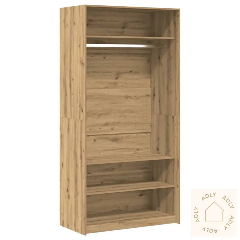 Garderobe Artisan Eik 100X50X200 Cm Konstruert Tre