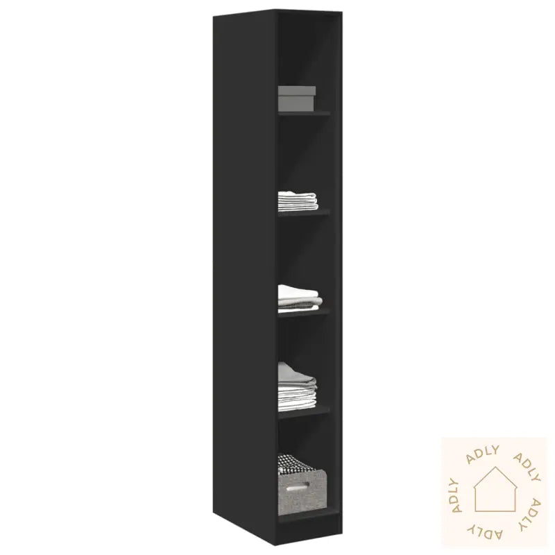 Garderobe Svart 30X50X200 Cm Konstruert Tre