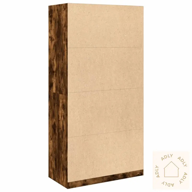 Garderobe Røkt Eik 100X50X200 Cm Konstruert Tre