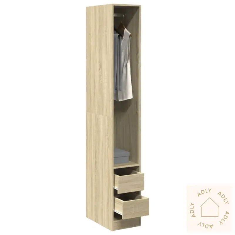 Garderobe Sonoma Eik 30X50X200 Cm Konstruert Tre