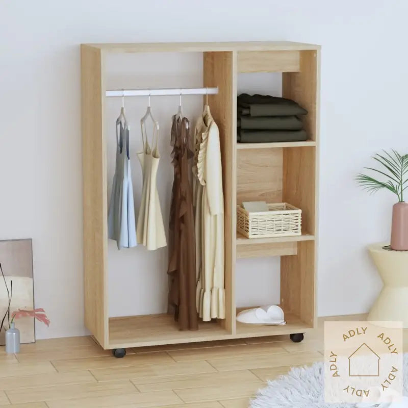 Garderobe Sonoma Eik 80X40X110 Cm Konstruert Tre