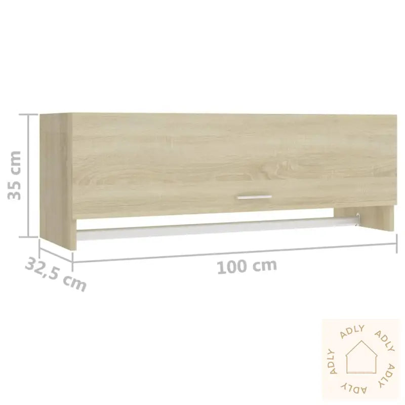 Garderobe Sonoma Eik 100X32,5X35 Cm Konstruert Tre