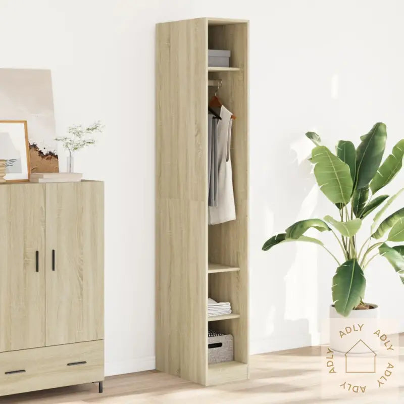 Garderobe Sonoma Eik 30X50X200 Cm Konstruert Tre