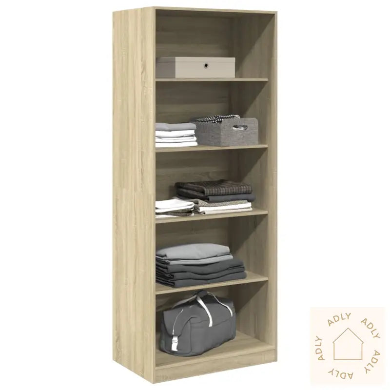 Garderobe Sonoma Eik 80X50X200 Cm Konstruert Tre