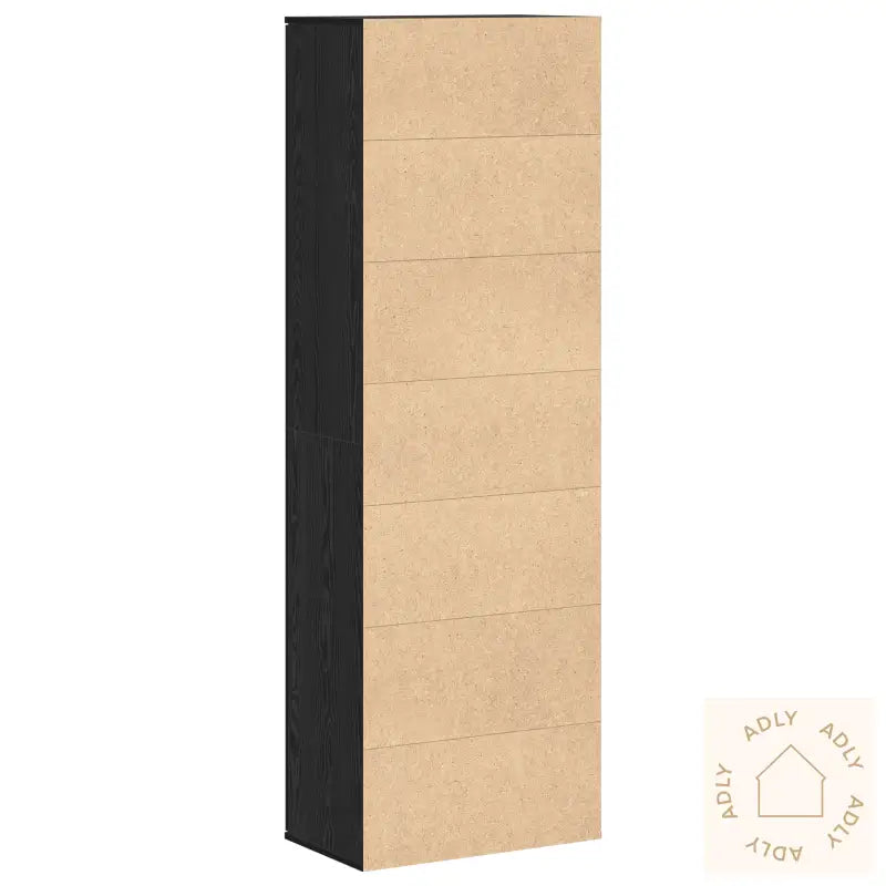 Høy Skap Svart Eik 60X35X180 Cm Konstruert Tre