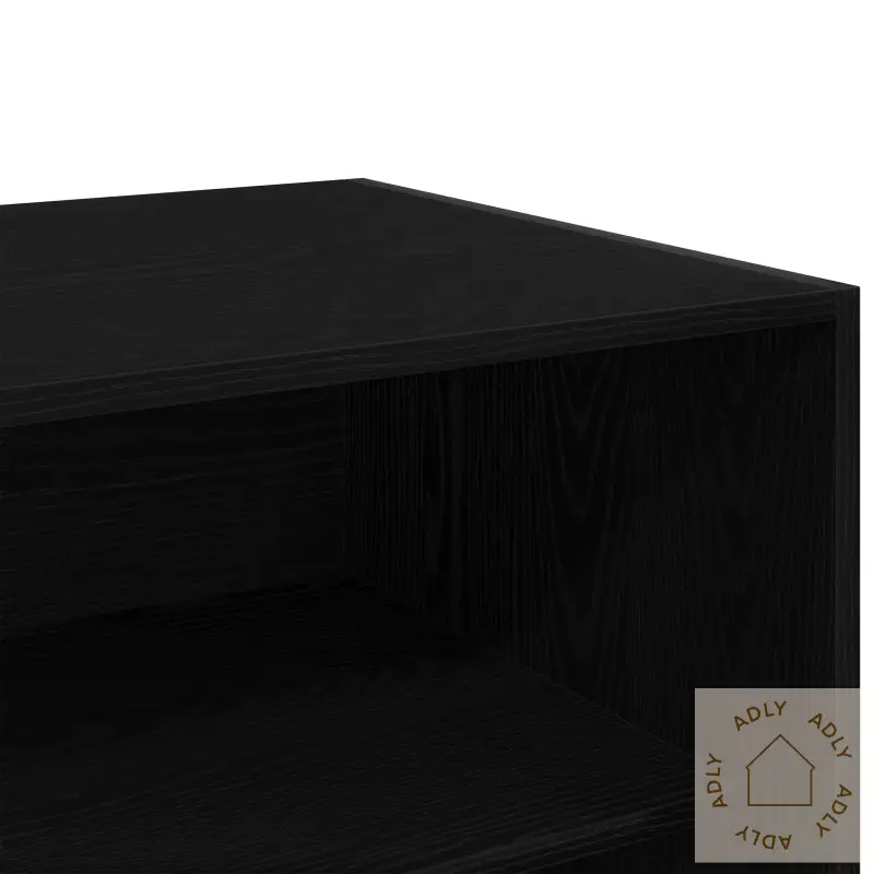 Svart Eik Garderobe - 100X50X200 Cm