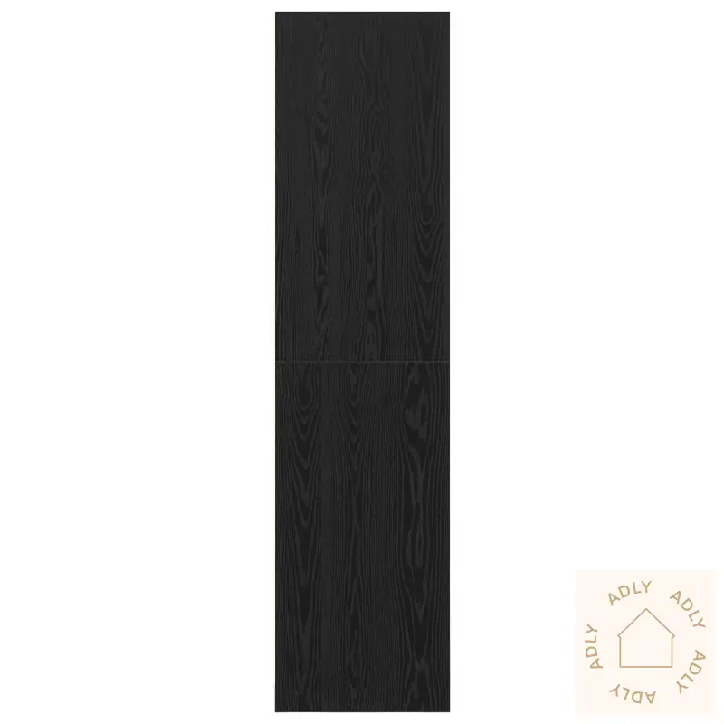 Svart Eik Garderobe - 100X50X200 Cm