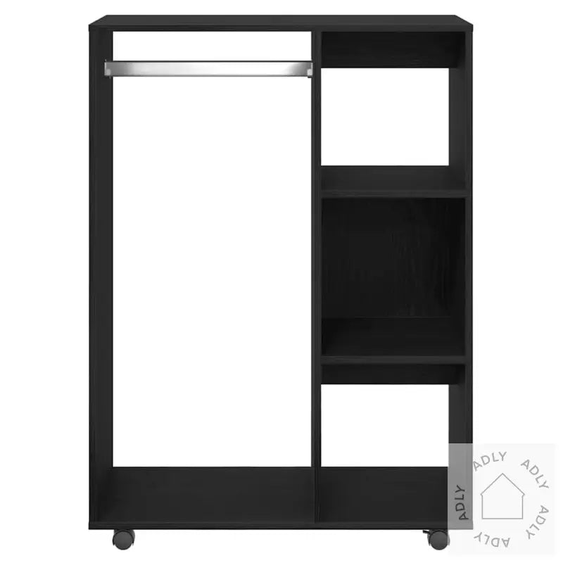 Garderobe Svart Eik 80X40X110 Cm Konstruert Tre