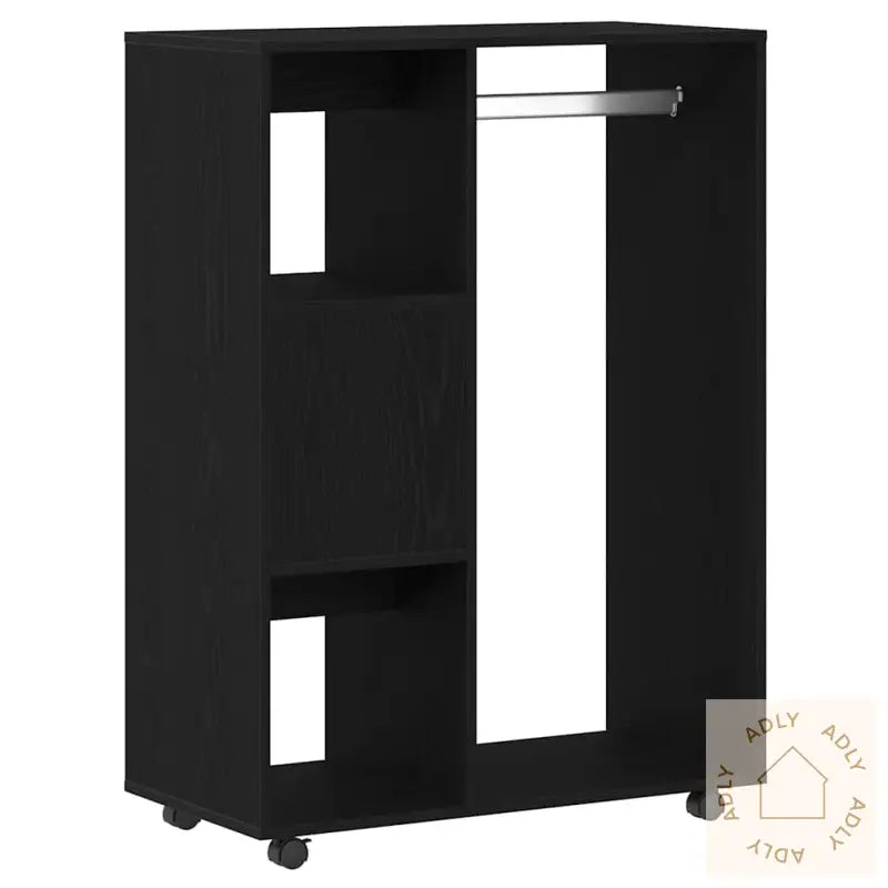Garderobe Svart Eik 80X40X110 Cm Konstruert Tre