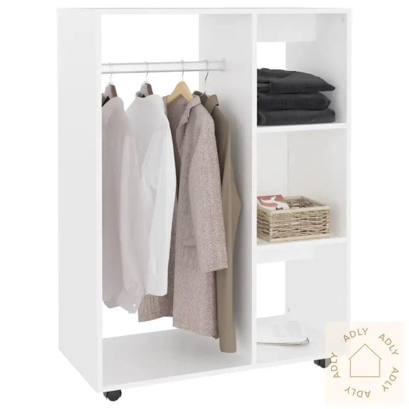 Garderobe Hvit 80X40X110 Cm Konstruert Tre