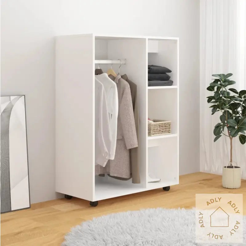 Garderobe Hvit 80X40X110 Cm Konstruert Tre