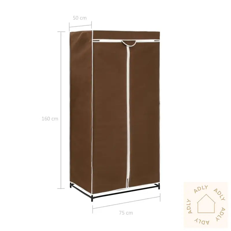 Garderobeskap 2 Stk Brun 75X50X160 Cm