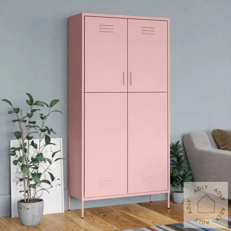 Garderobe Rosa 90X50X180 Cm Stål