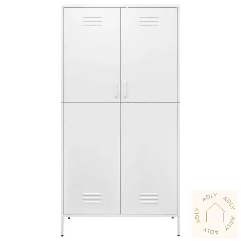 Garderobe Hvit 90X50X180 Cm Stål
