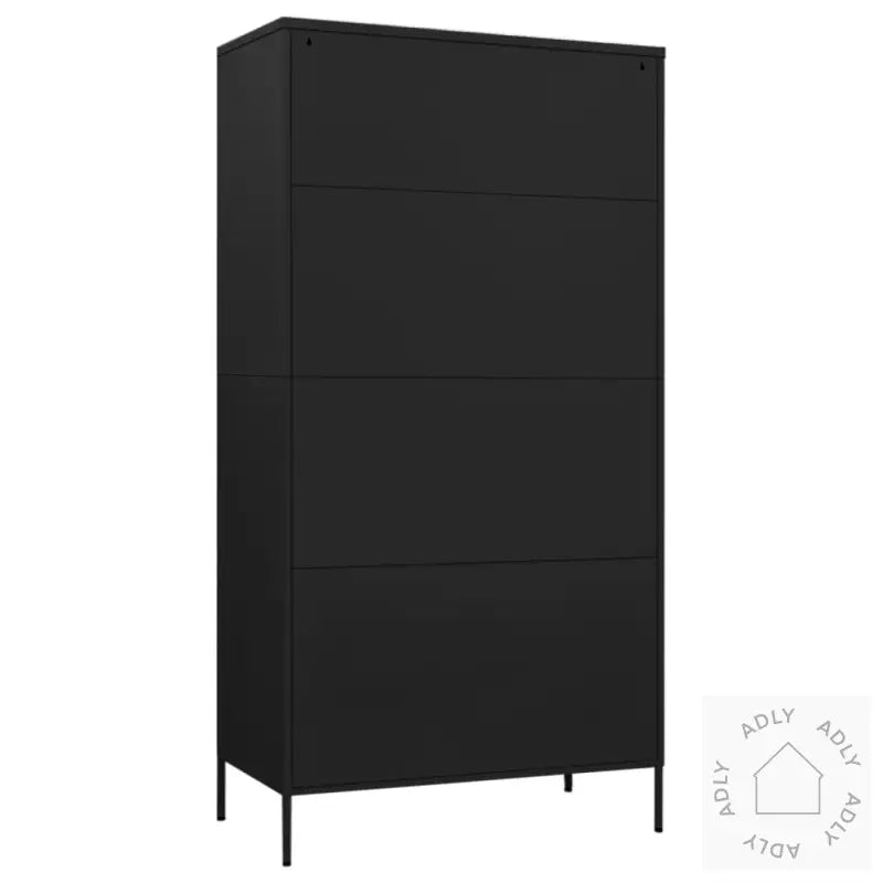 Garderobe Svart 90X50X180 Cm Stål