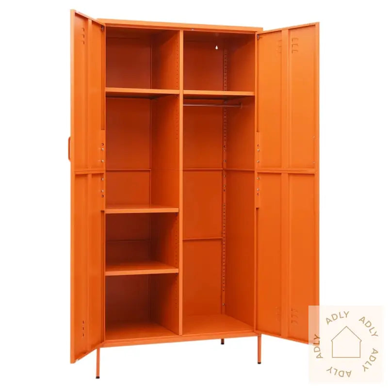 Garderobe Oransje 90X50X180 Cm Stål
