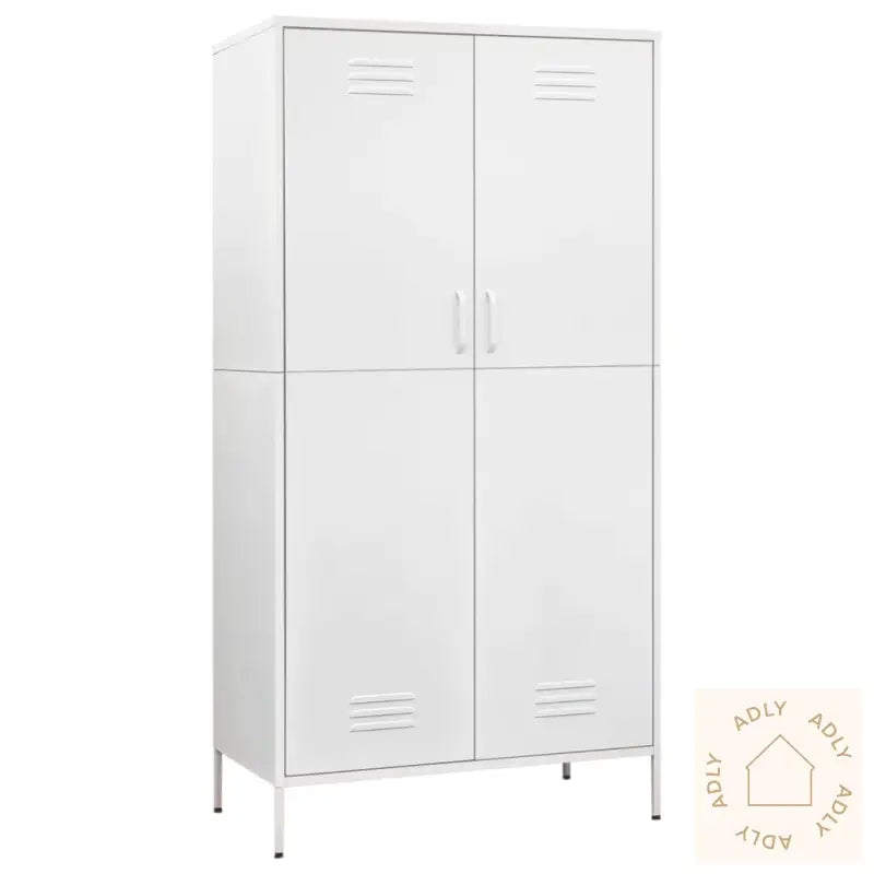 Garderobe Hvit 90X50X180 Cm Stål