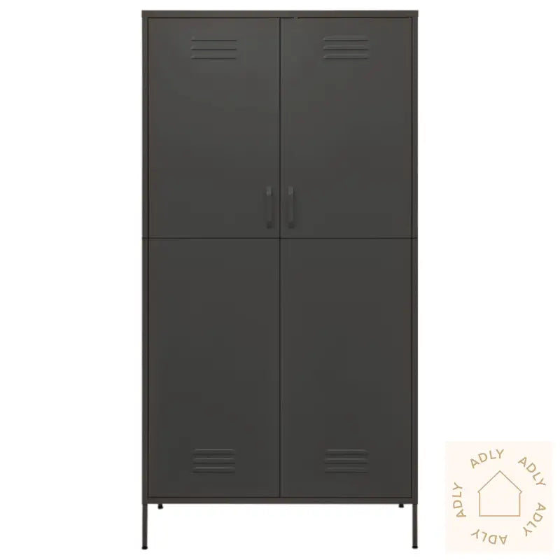 Garderobe Antrasitt 90X50X180 Cm Stål