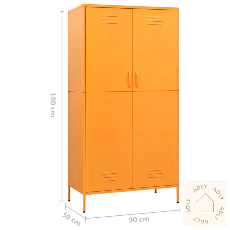 Garderobe Sennesgul 90X50X180 Cm Stål