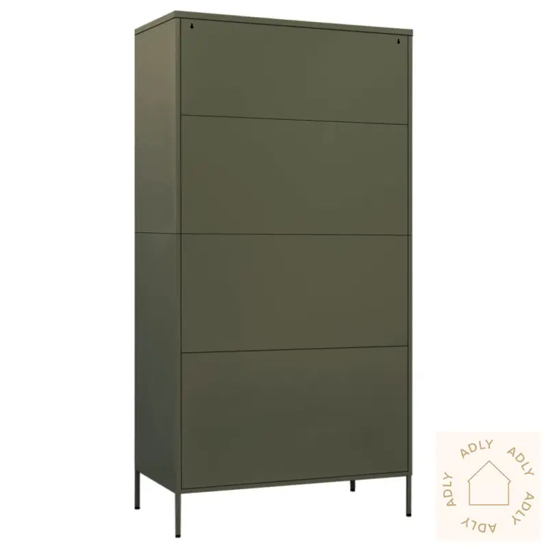 Garderobe Olivengrønn 90X50X180 Cm Stål