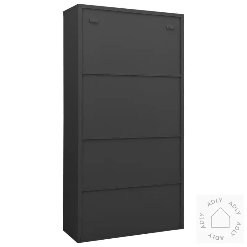 Kontorskap Antrasitt 90X40X180 Cm Stål